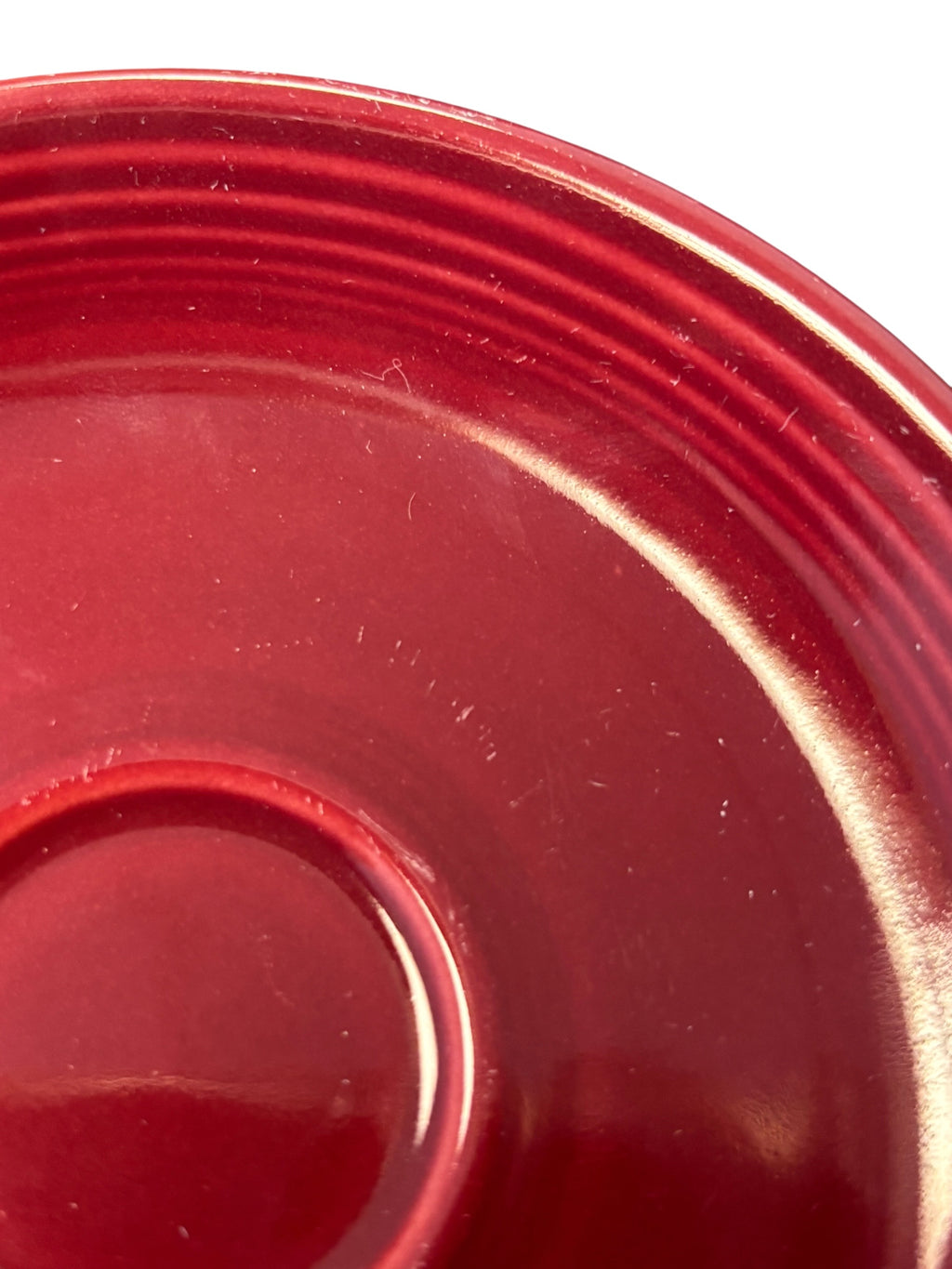 This is a Fiesta Fiestaware After Dinner AD Stick Handled Demitasse Demi Cup and Saucer Set in Cinnabar. lead-free, Post 1986, Retired Color Retired Shape Perfect for Espresso
