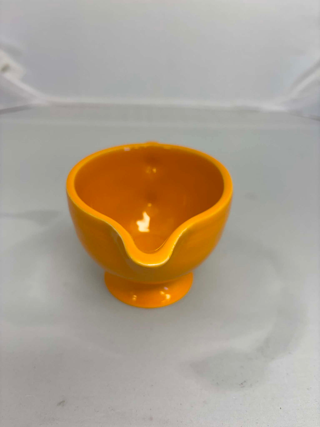 This is a Fiesta Fiestaware individual cream pitcher creamer in Butterscotch. lead-free, Post 1986, Retired Color Retired Shape New With Tags
