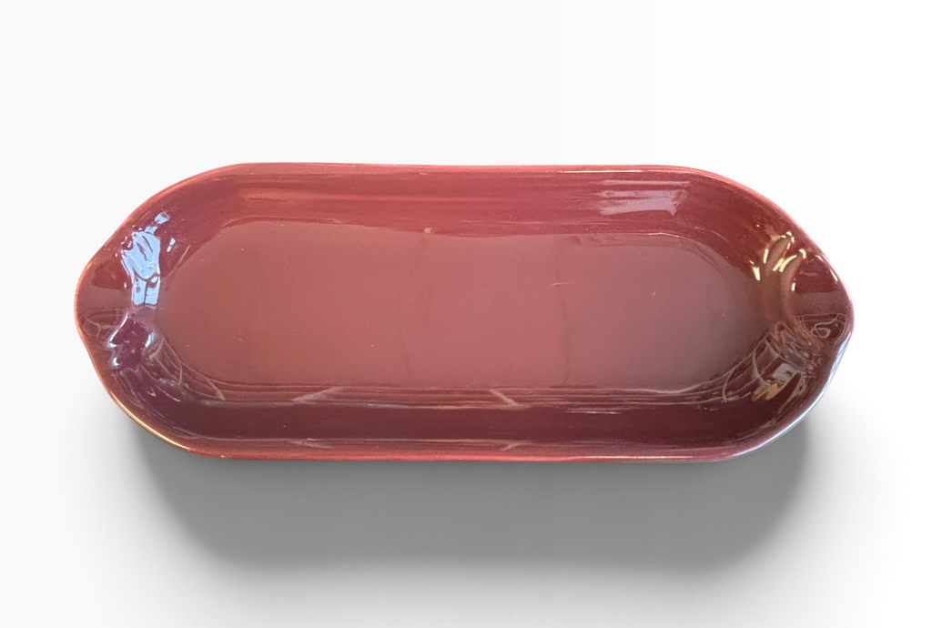 Fiesta Claret Relish Utility Tray Corn on the Cob Corn Relish Tray