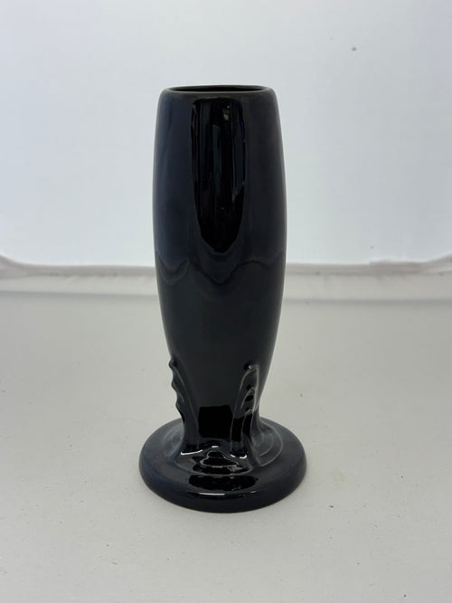 This is a Fiesta Fiestaware Bud vase in Black. lead-free, Post 1986, vase Retired Color
