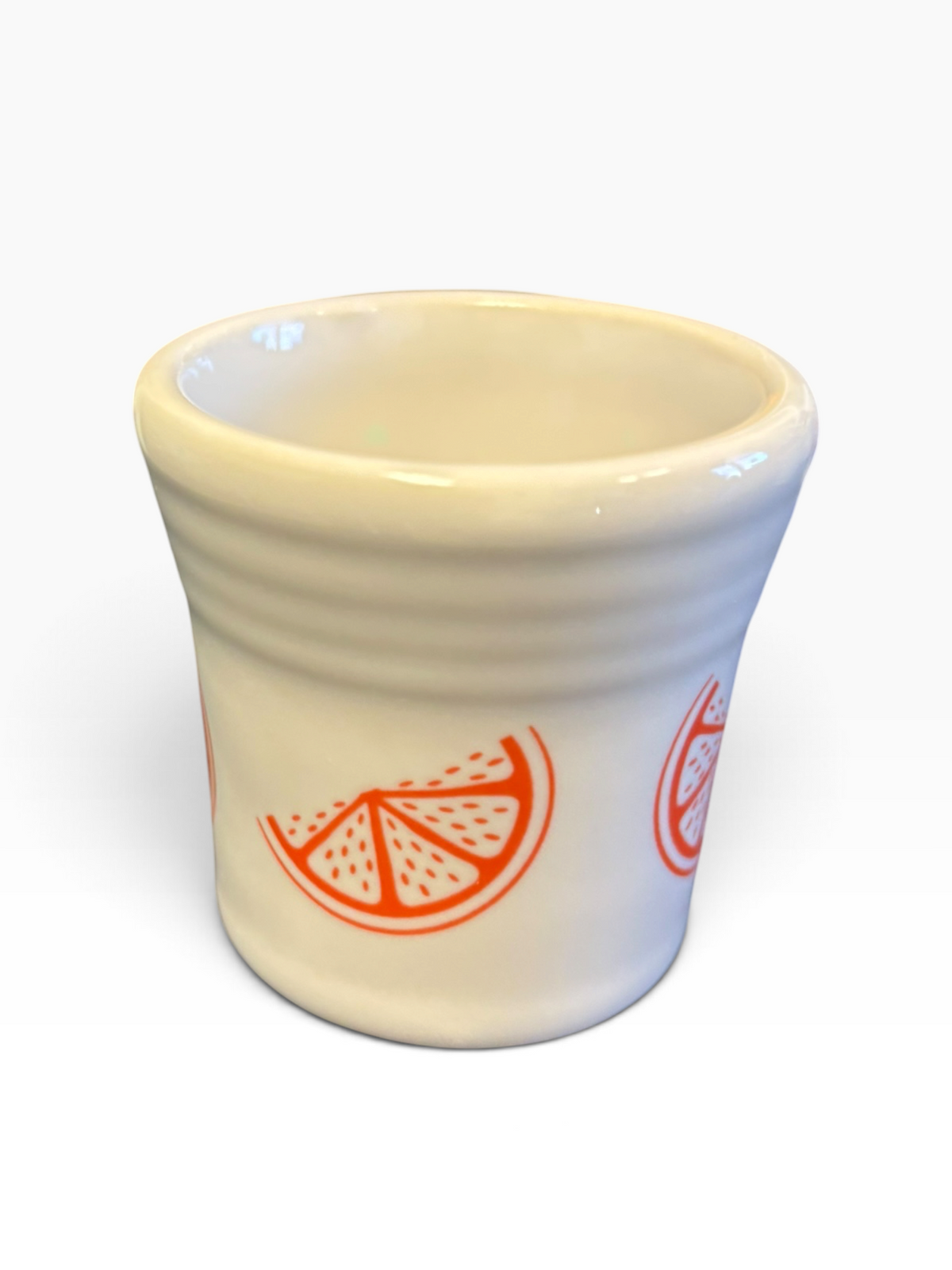 Fiesta FTCCO Citrus Orange on White Shot Glass 2 oz Orange Citrus