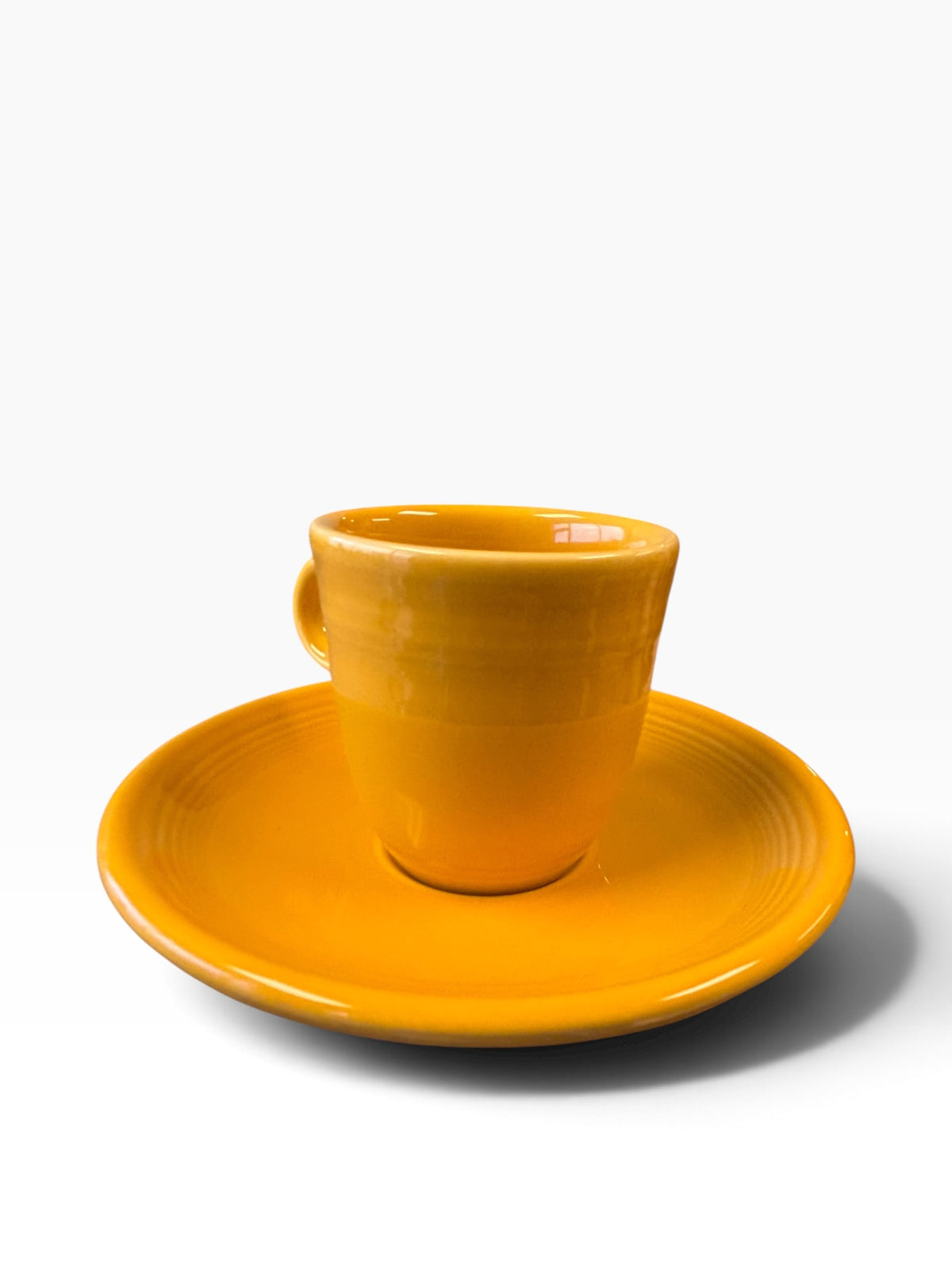 Fiesta Marigold Round Handle AD Demitasse Cup and Saucer