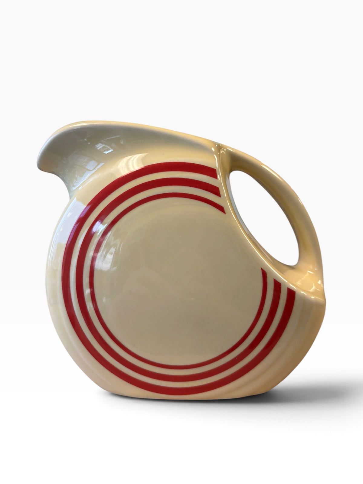 Fiesta Red Stripe Small Juice Disc Pitcher 28 oz HLCCA 2013 HTF