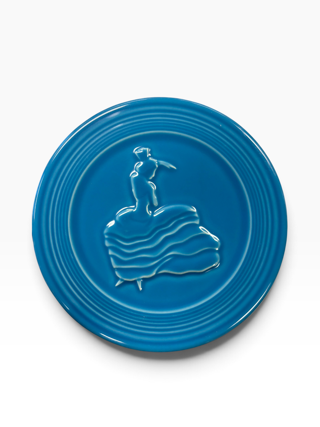 Fiesta Peacock Dancing Lady Trivet 6" Retired Hot Plate