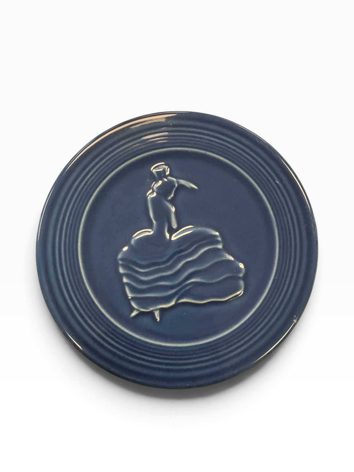 Fiesta Lapis Dancing Lady Trivet 6" Retired Hot Plate