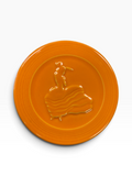 Fiesta Tangerine Dancing Lady Trivet 6" Retired Hot Plate