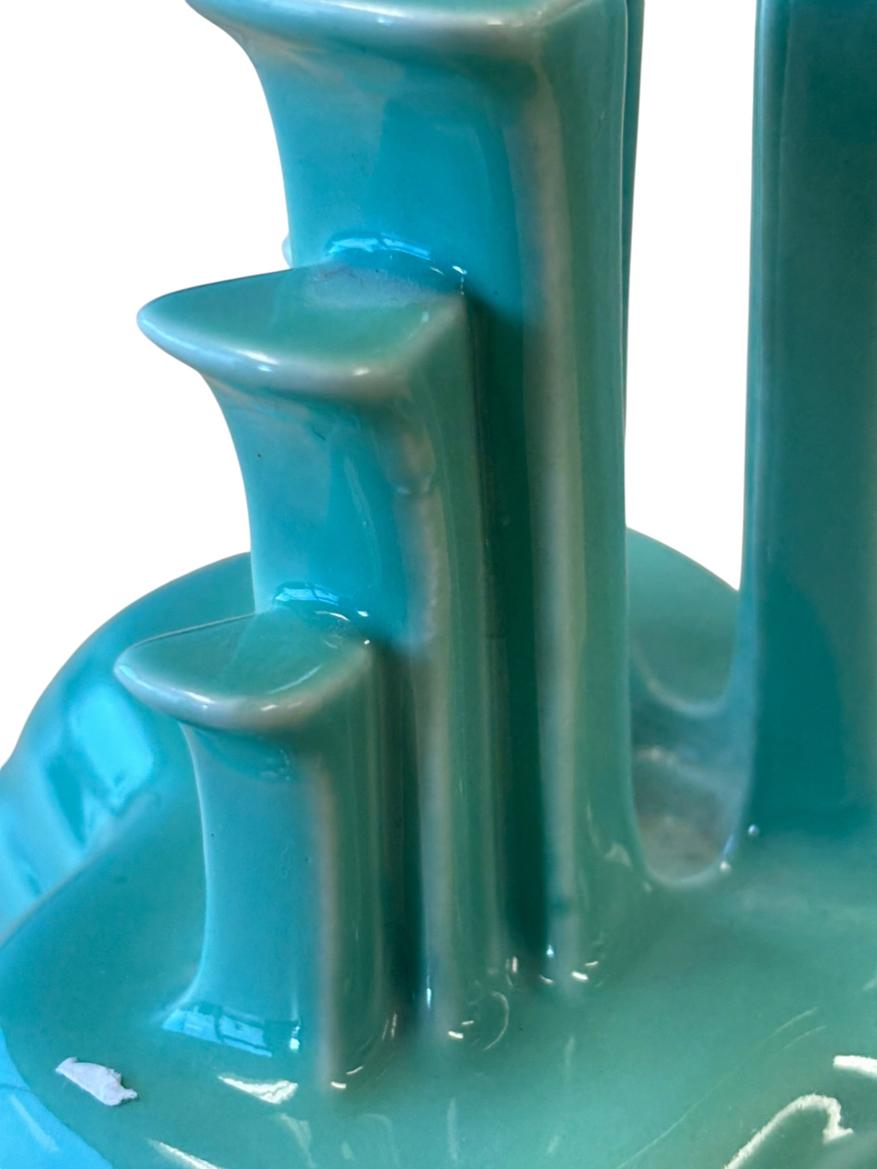 Fiesta Sea Mist Pyramid Candle Holder Pair