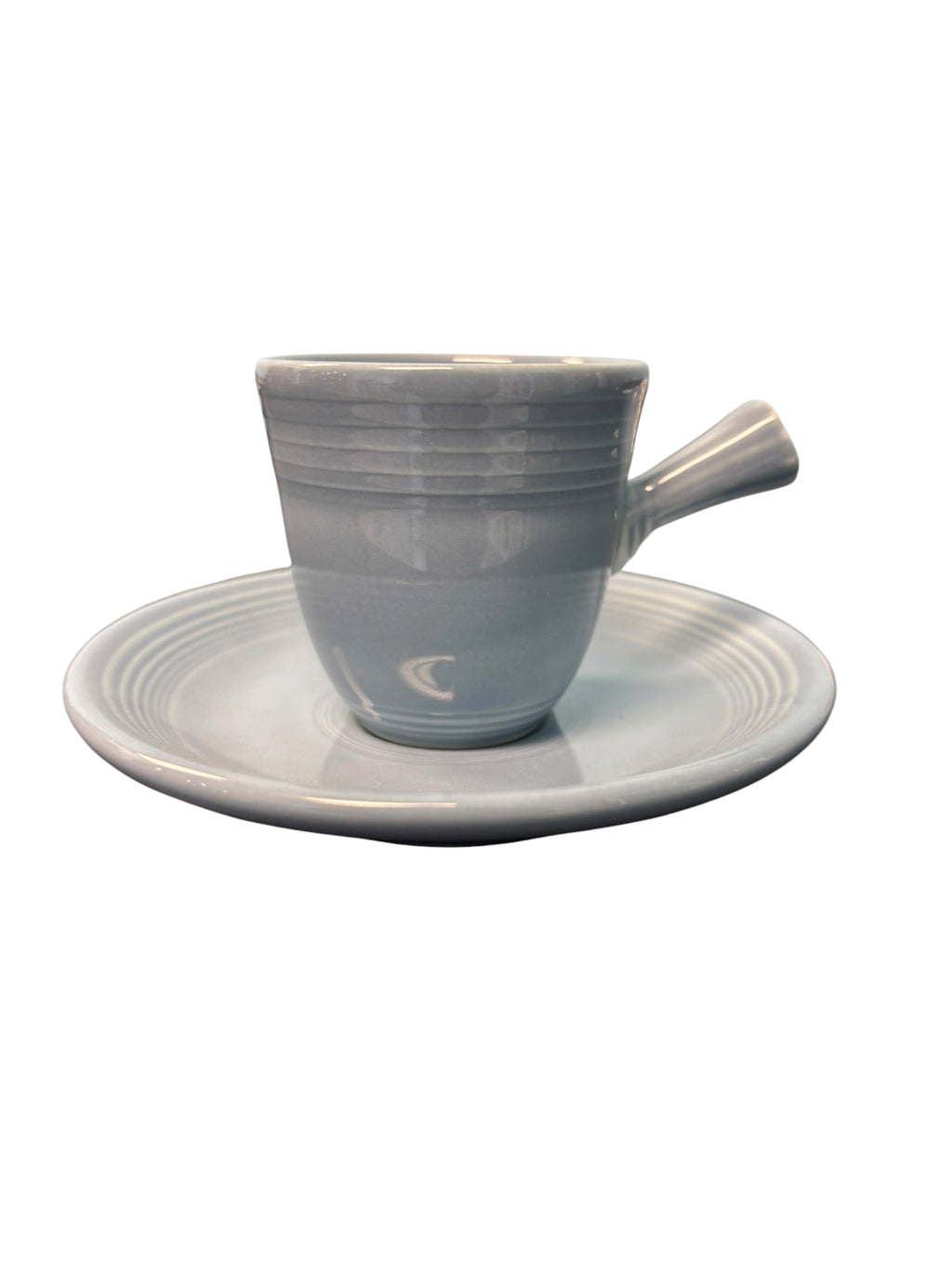 Fiesta Periwinkle Stick Handle Demitasse AD Cup & Saucer