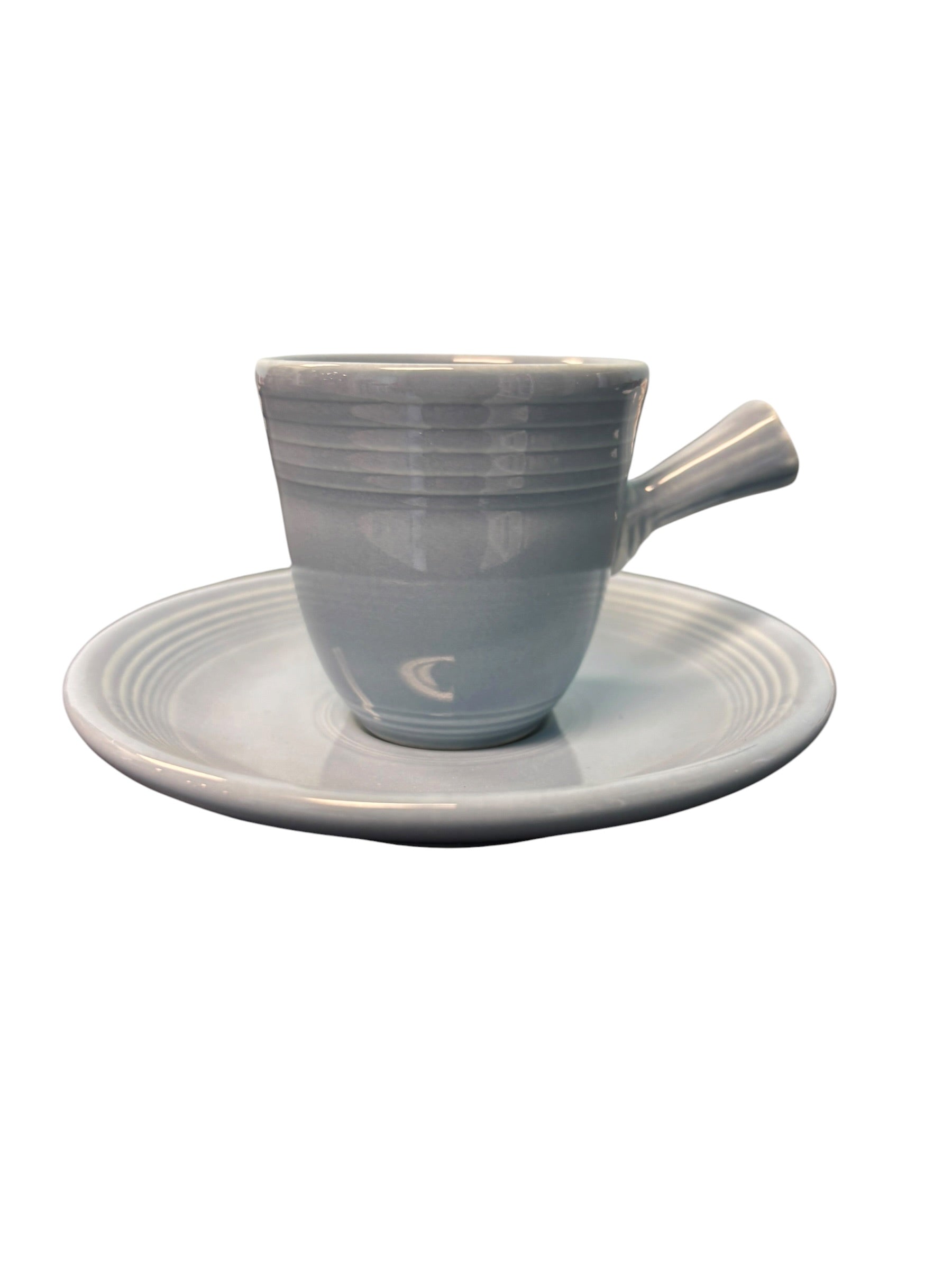 Fiesta Periwinkle Stick Handle Demitasse AD Cup & Saucer