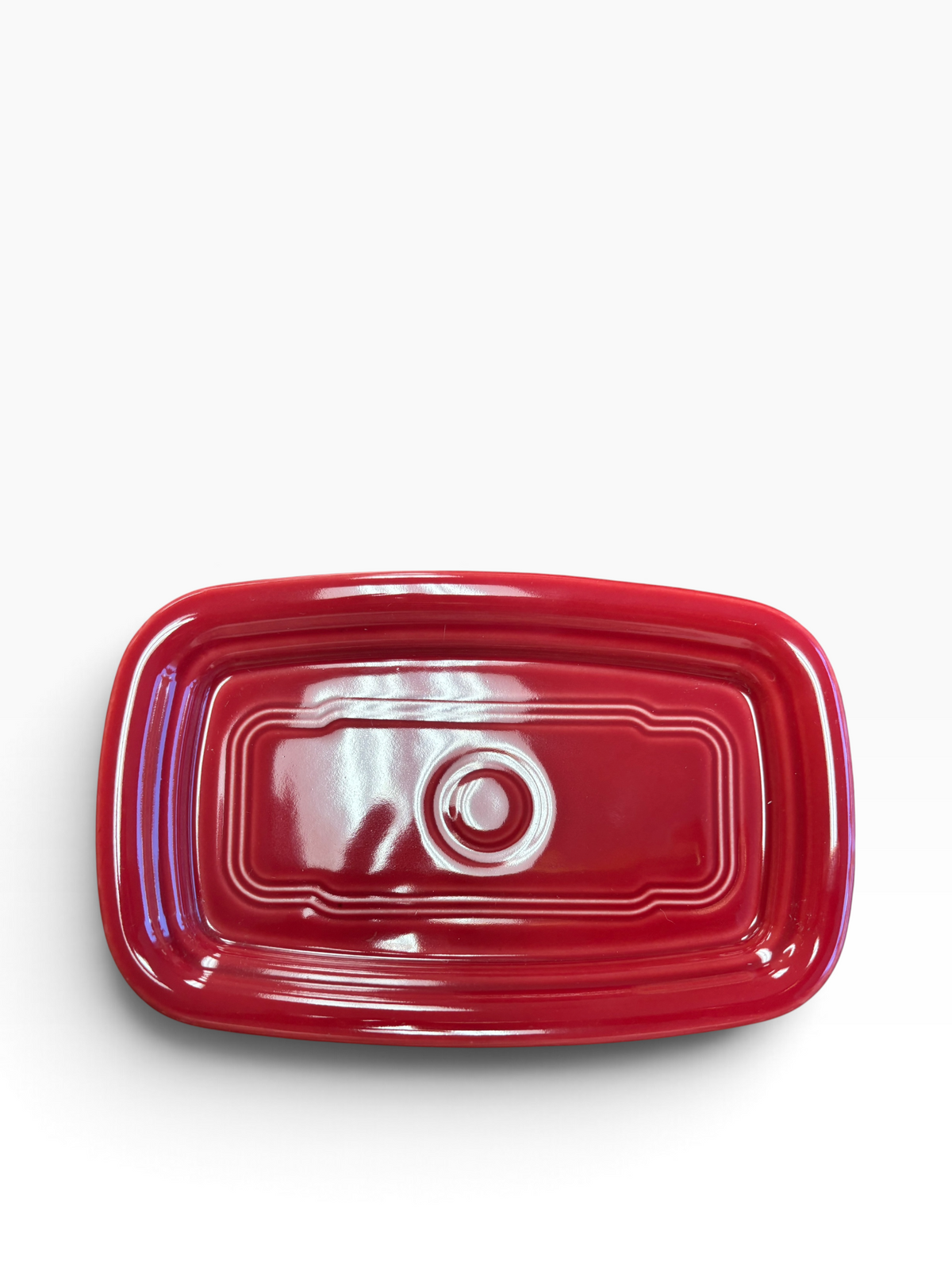 Fiesta Scarlet Covered Butter Dish Extra Large XL