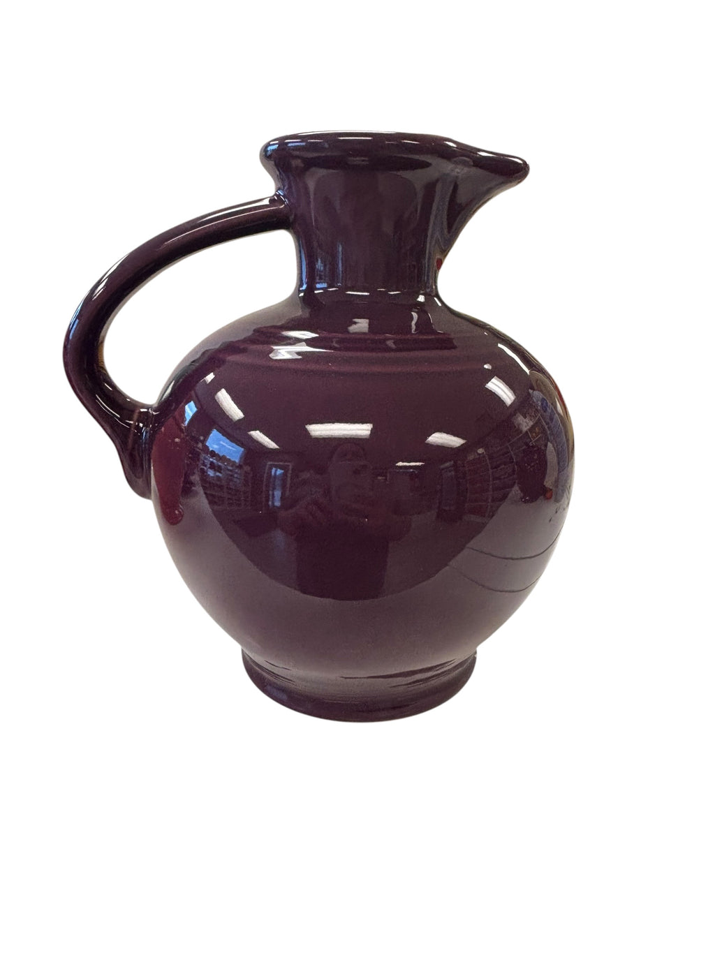 This is a Fiesta Fiestware small 60 Ounce Carafe in heather. Lead-free Post 1986 Retired color retired shape
