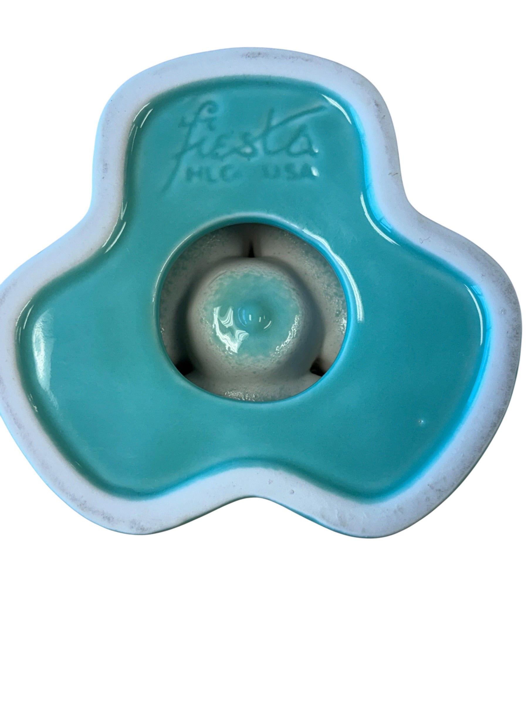 Fiesta Sea Mist Pyramid Candle Holder Pair