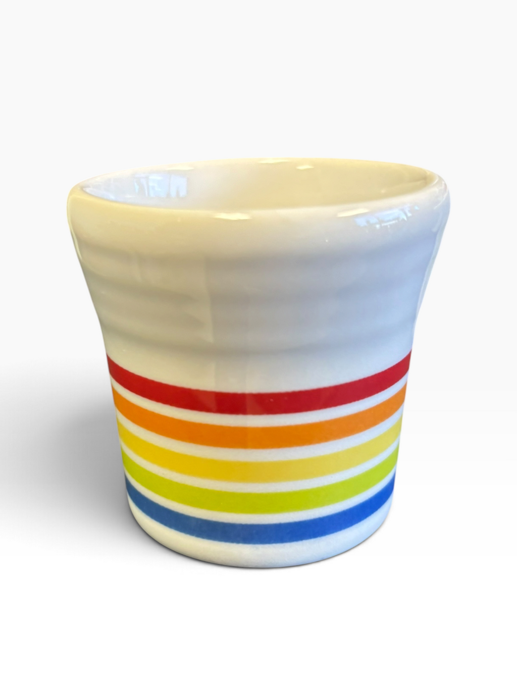 Fiesta White Rainbow Signature Lines Shot Glass 2 oz