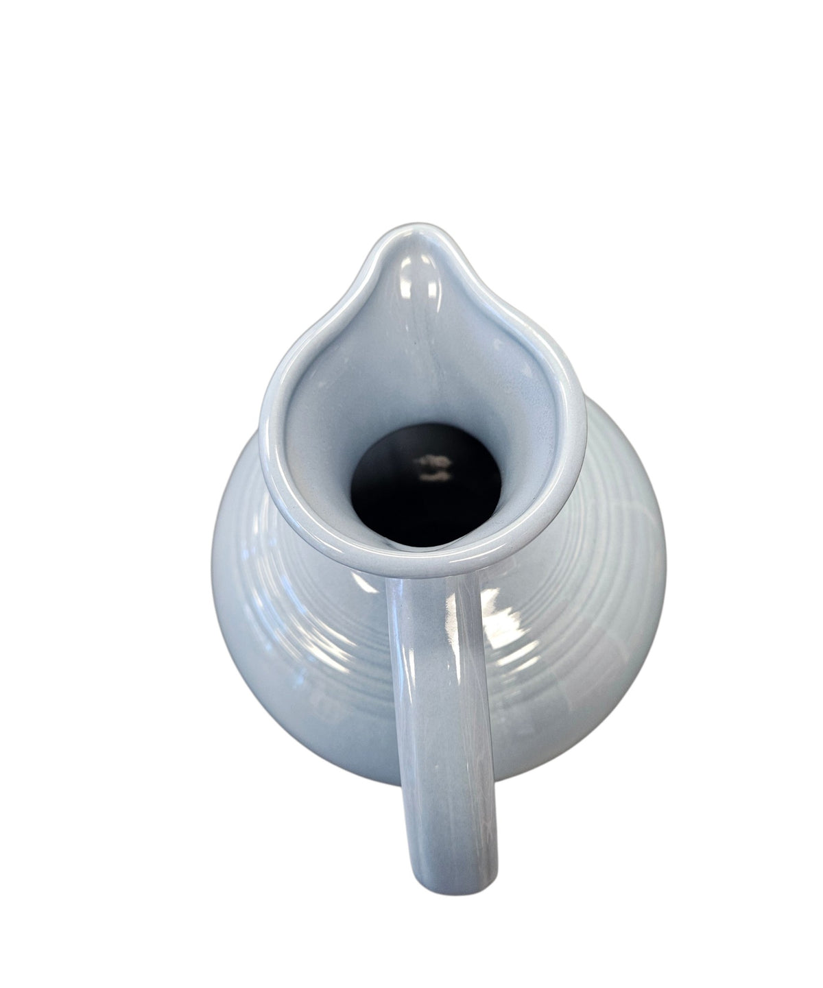 This is a Fiesta Fiestware small 60 Ounce Carafe in periwinkle. Lead-free Post 1986 Retired color retired shape

