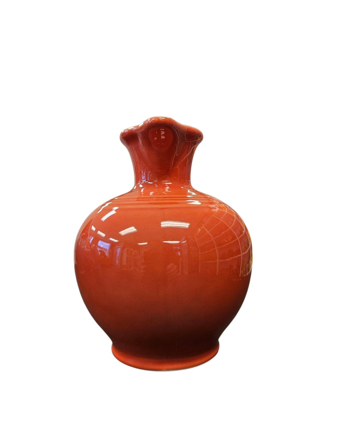 This is a Fiesta Fiestware small 60 Ounce Carafe in persimmon. Lead-free Post 1986 Retired color retired shape
