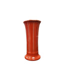This is a Fiesta Fiestaware Small Flared Vase in Persimmon. 8" tall. lead-free, Post 1986, Retired Shape Retired Color
