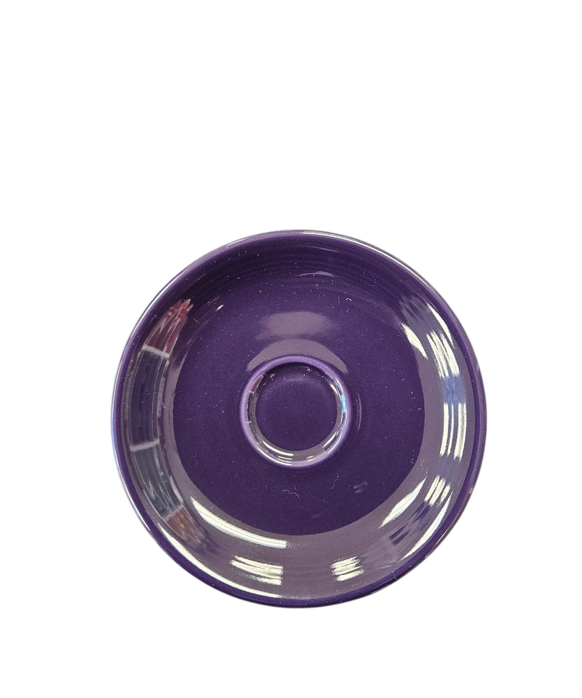 This is a Fiesta Fiestaware After Dinner AD Ring Handled Demitasse Demi Cup and Saucer Set in Plum. lead-free, Post 1986, Retired Color Retired Shape Perfect for Espresso
