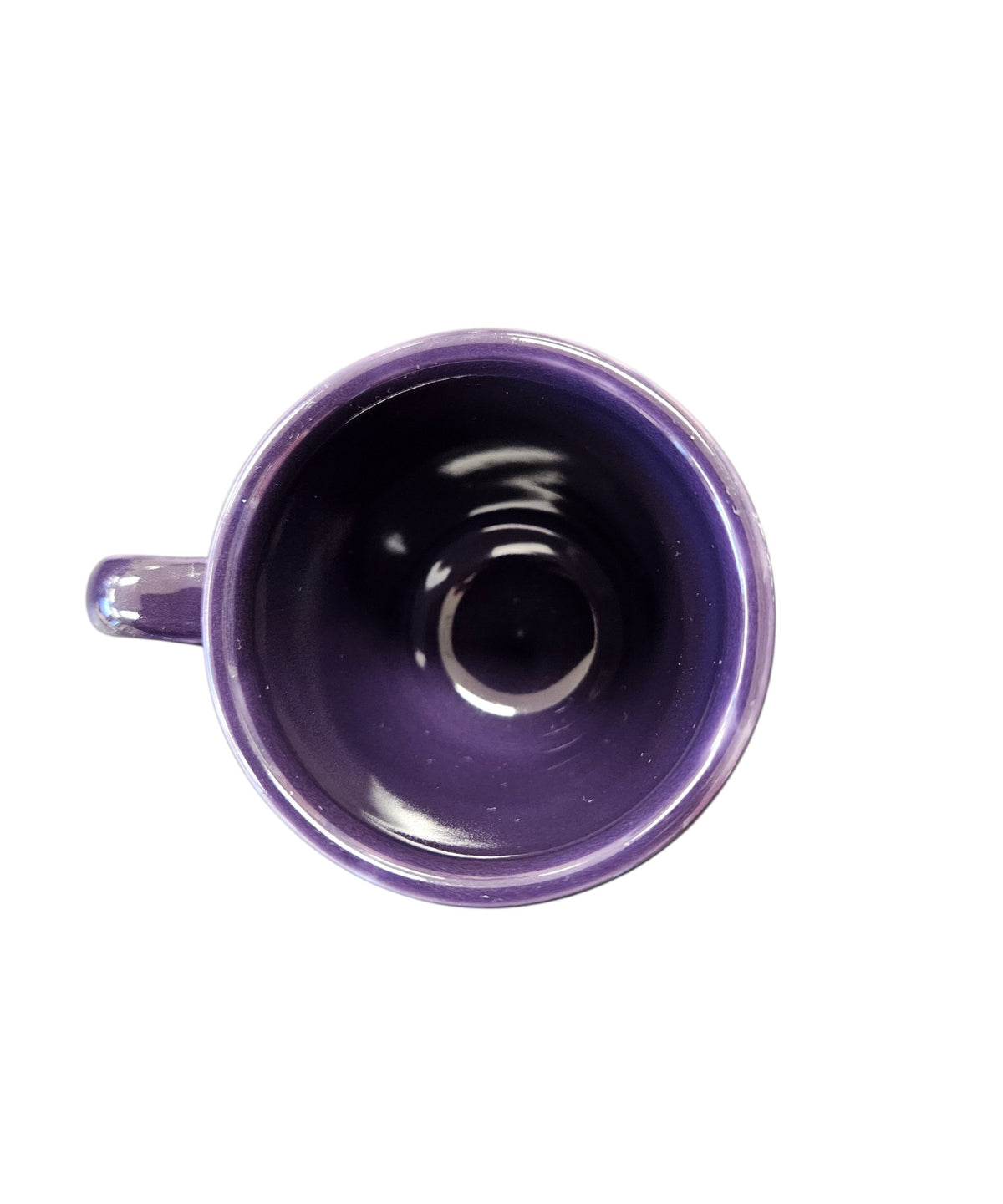 This is a Fiesta Fiestaware After Dinner AD Ring Handled Demitasse Demi Cup and Saucer Set in Plum. lead-free, Post 1986, Retired Color Retired Shape Perfect for Espresso
