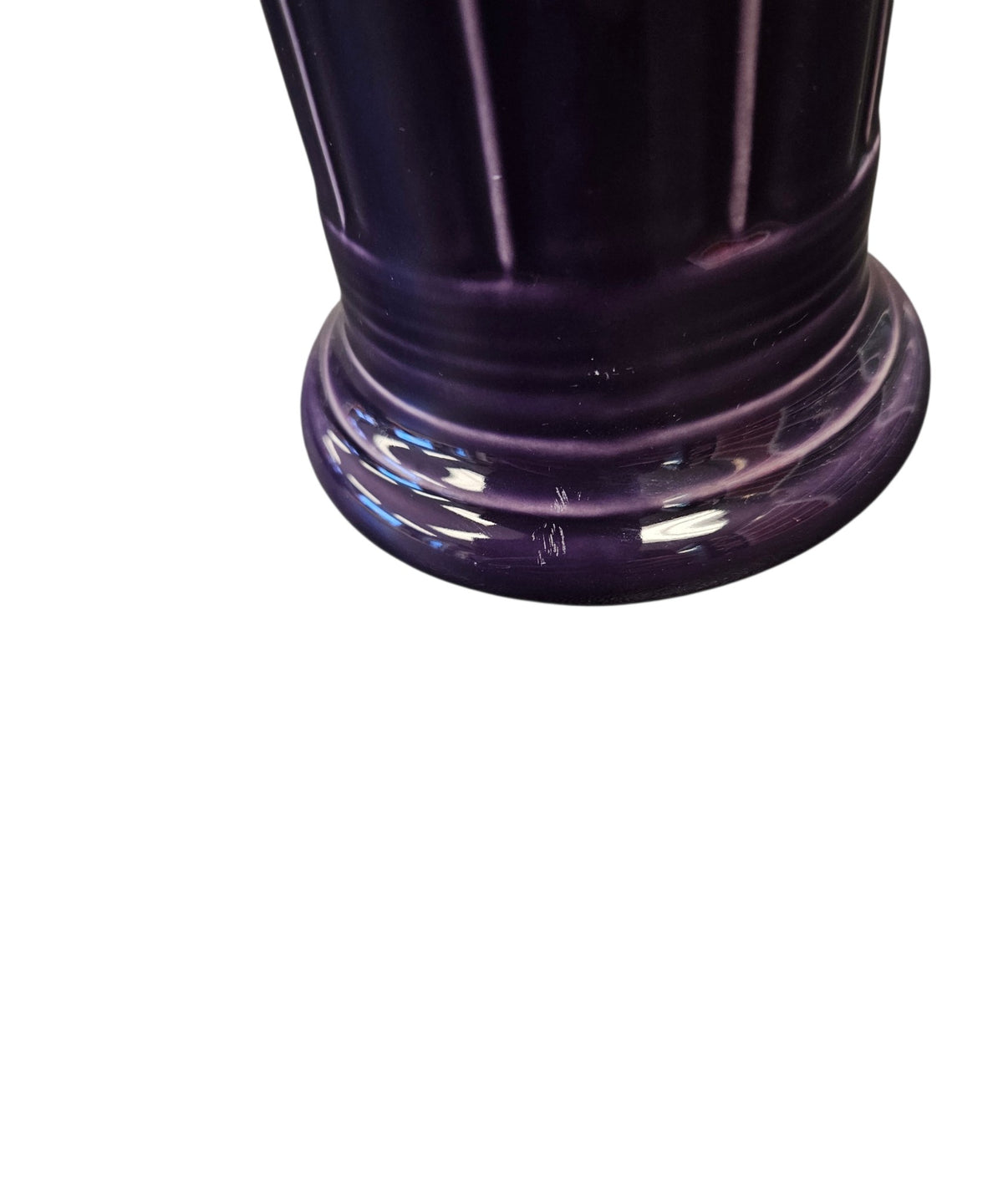 This is a Fiesta Fiestaware Small Flared Vase in Plum. 8" tall. lead-free, Post 1986, Retired Shape Retired Color
