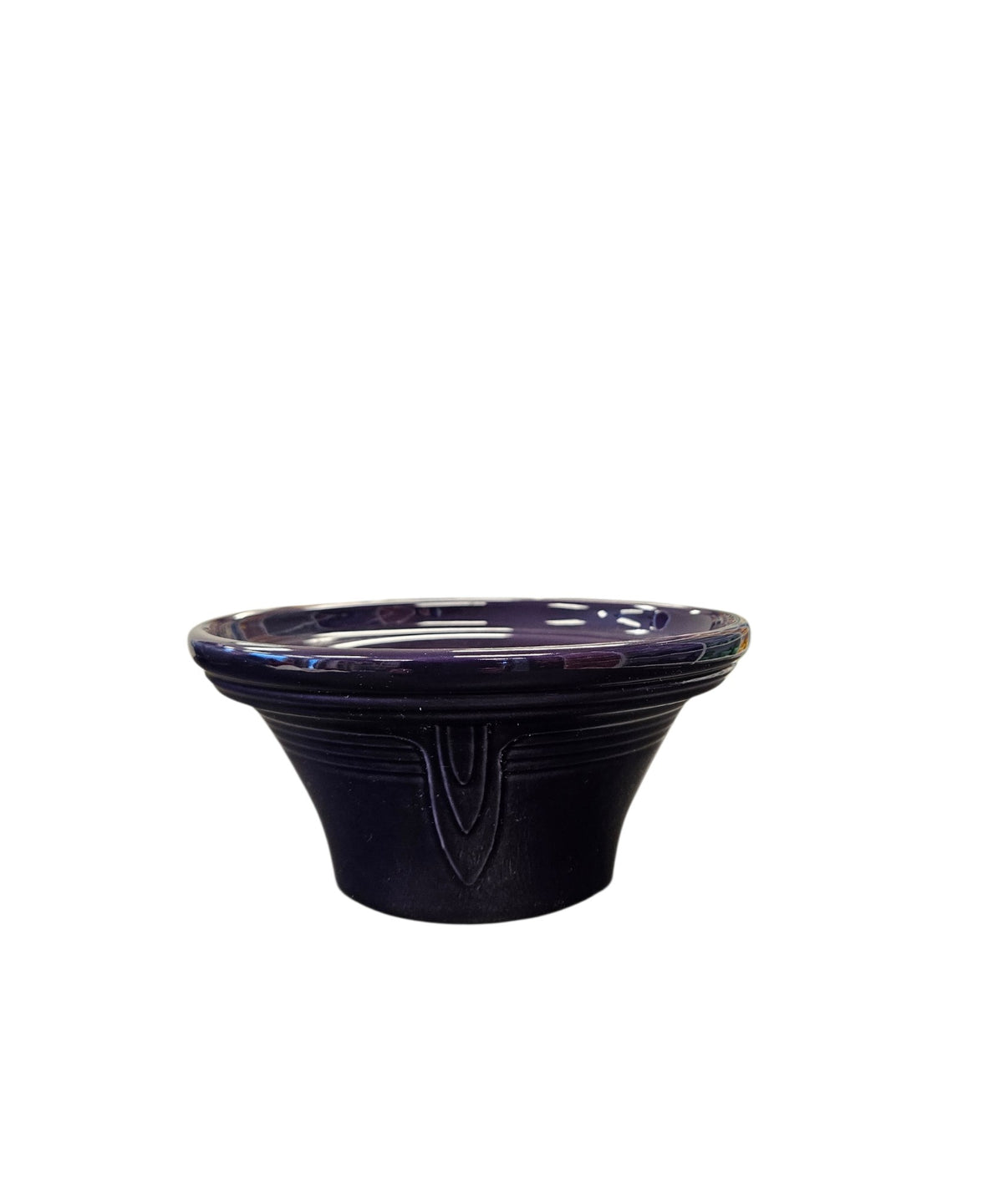 This is a Fiesta Fiestaware Hostess Bowl in plum. Post 1986 Retired Color Retired Shape Lead Free
