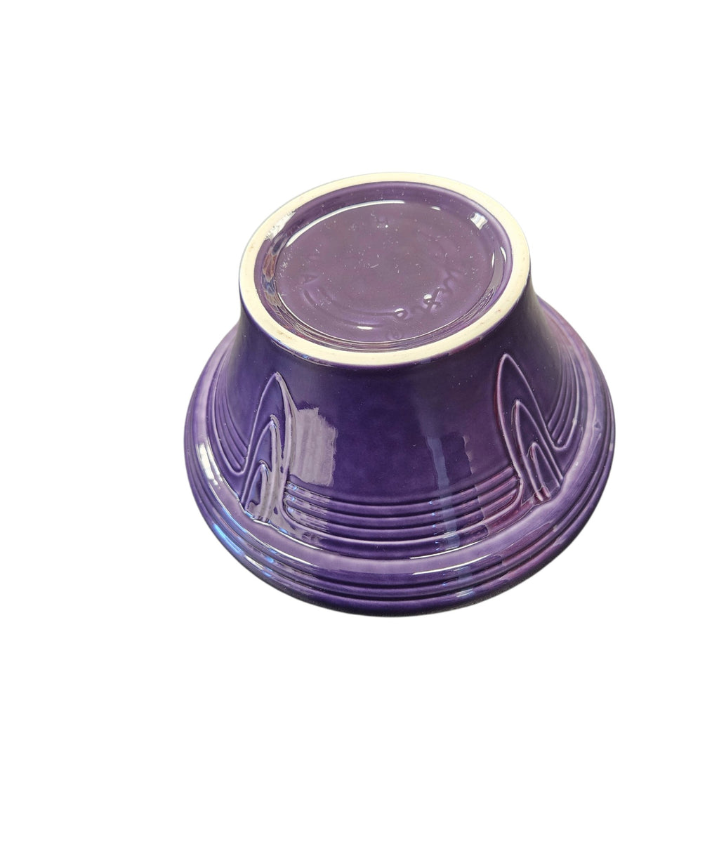 This is a Fiesta Fiestaware Hostess Bowl in plum. Post 1986 Retired Color Retired Shape Lead Free
