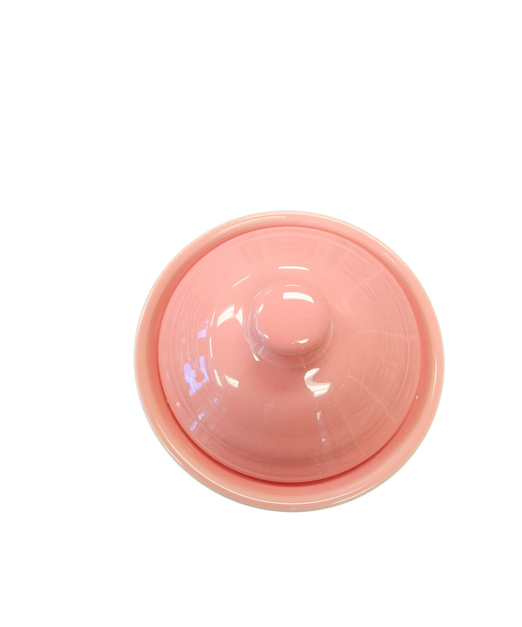 This is a Fiesta Fiestware small 1 quart Chevon canister in Peony. Lead-free Post 1986 Retired Shape
