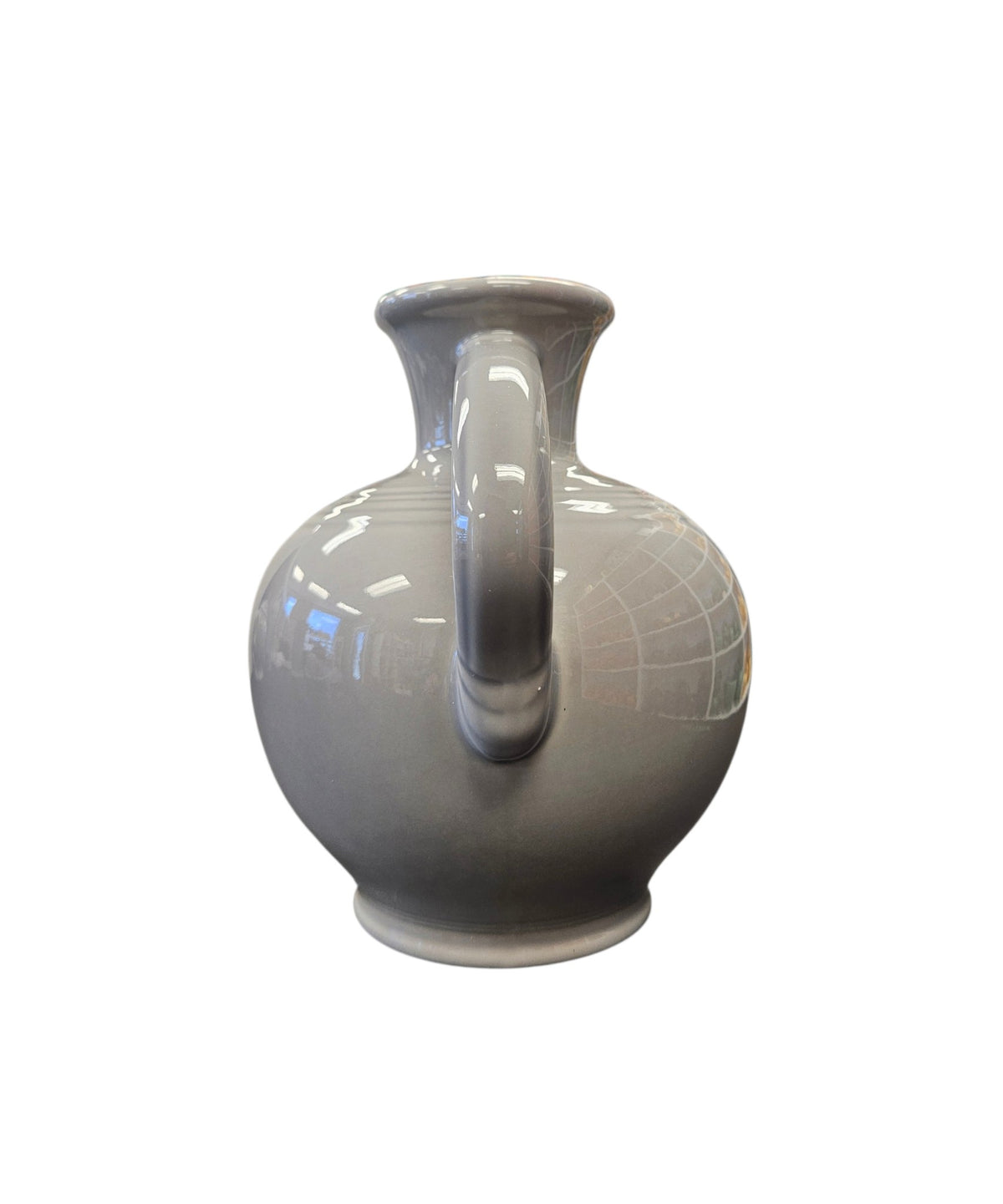 This is a Fiesta Fiestware small 60 Ounce Carafe in pearl-gray. Lead-free Post 1986 Retired color retired shape
