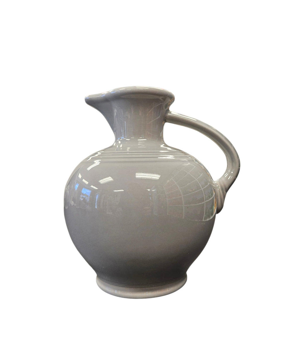 This is a Fiesta Fiestware small 60 Ounce Carafe in pearl-gray. Lead-free Post 1986 Retired color retired shape
