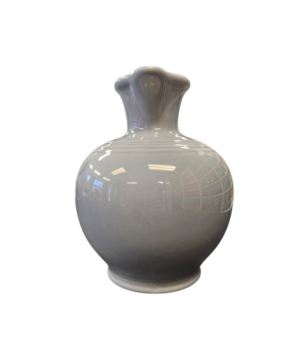 This is a Fiesta Fiestware small 60 Ounce Carafe in pearl-gray. Lead-free Post 1986 Retired color retired shape
