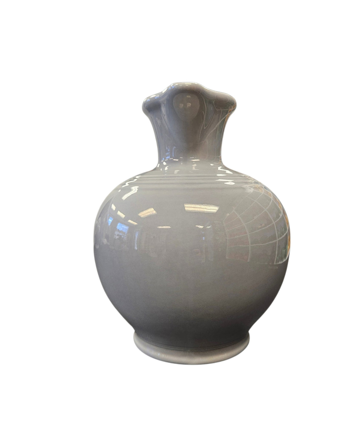 This is a Fiesta Fiestware small 60 Ounce Carafe in pearl-gray. Lead-free Post 1986 Retired color retired shape
