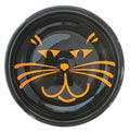 This is Fiesta fiestware Classic Luncheon Plate featuring the Betty Crocker Black Cat decal on black. Lead free, post 1986, retired color, retired decal, Hard to Find, Halloween
