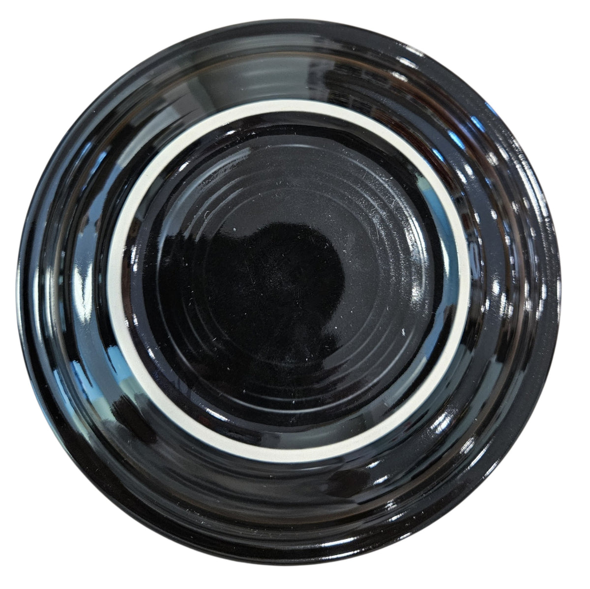 This is a Fiesta fiestware bistro appetizer plate featuring the Moon Lit Witch decal on black. Lead free Post 1986 Retired Color Retired Decal Halloween
