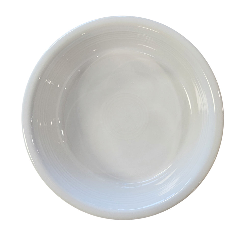 This is Fiesta fiestware Classic Extra Large Two 2 Quart Serving Bowl featuring the Betty Crocker Halloween Nights decal on white. Lead free, post 1986, retired decal, Hard to Find, Halloween
