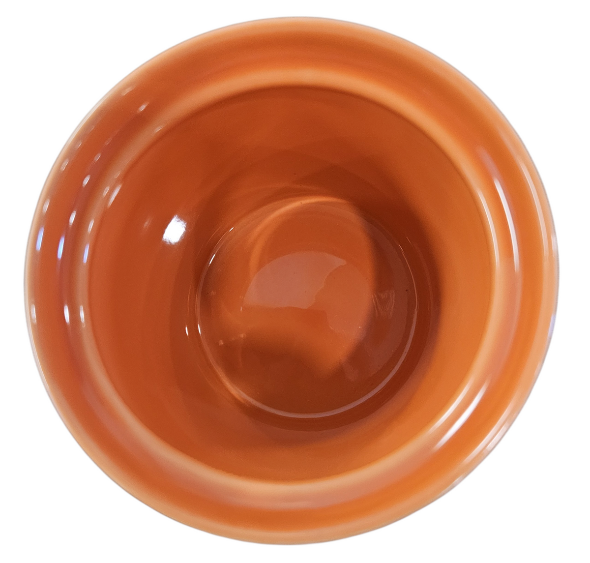This is a Fiesta fiestaware Jam Jar Small Canister with lid featuring the FTCCO exclusive Happy Pumpkin decal on poppy. Lead free, Post 1986, Fall, Thanksgiving, Halloween
