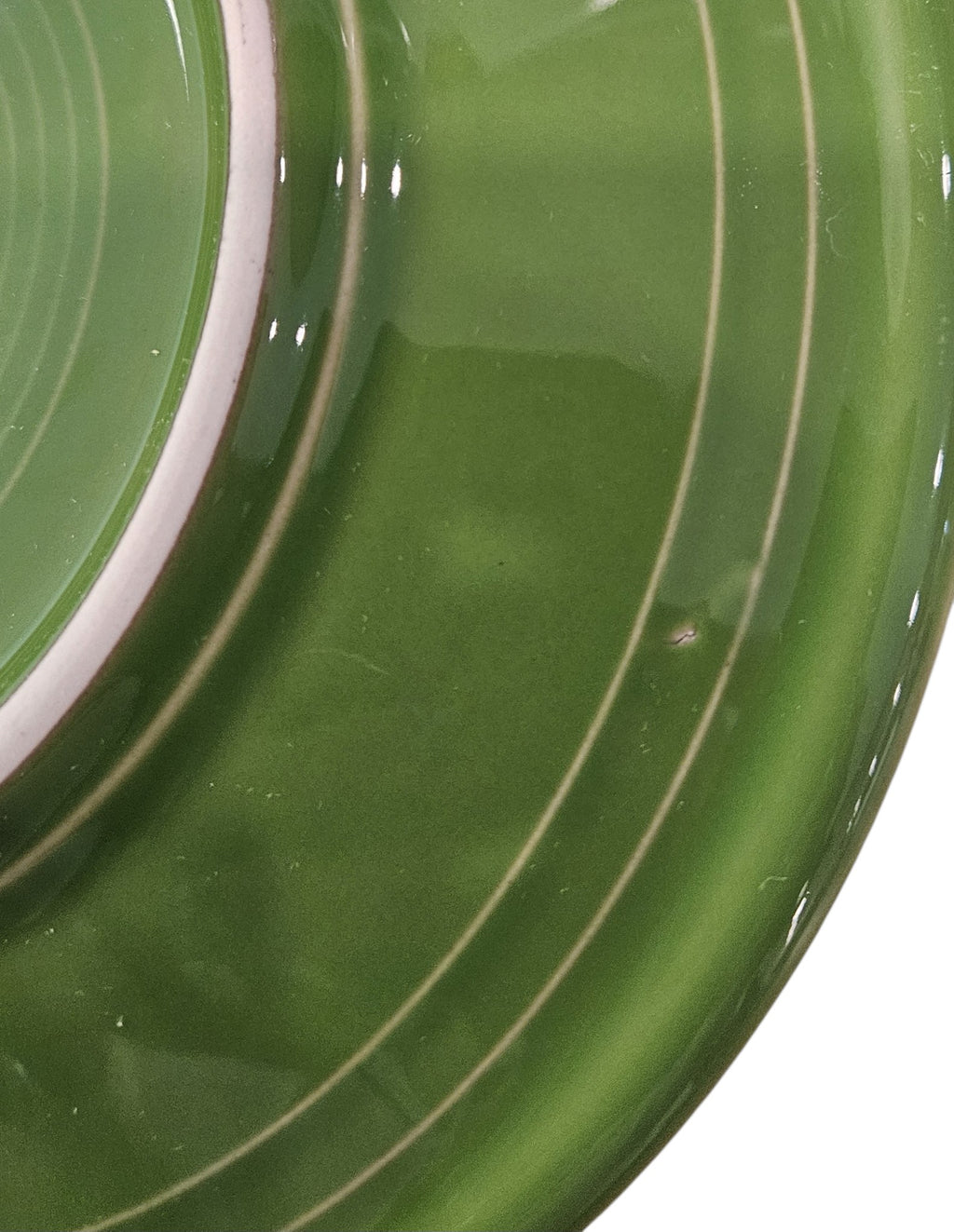 This is a Fiesta fiestware classic luncheon plate featuring the Moon Lit Witch decal on shamrock. Lead free Post 1986 Retired Color, Retired Decal, Halloween
