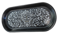 This is Fiesta fiestware Bread Tray featuring the Skull & Vine decal on black/foundry. Lead free, post 1986,  retired decal, limited production color, Halloween

