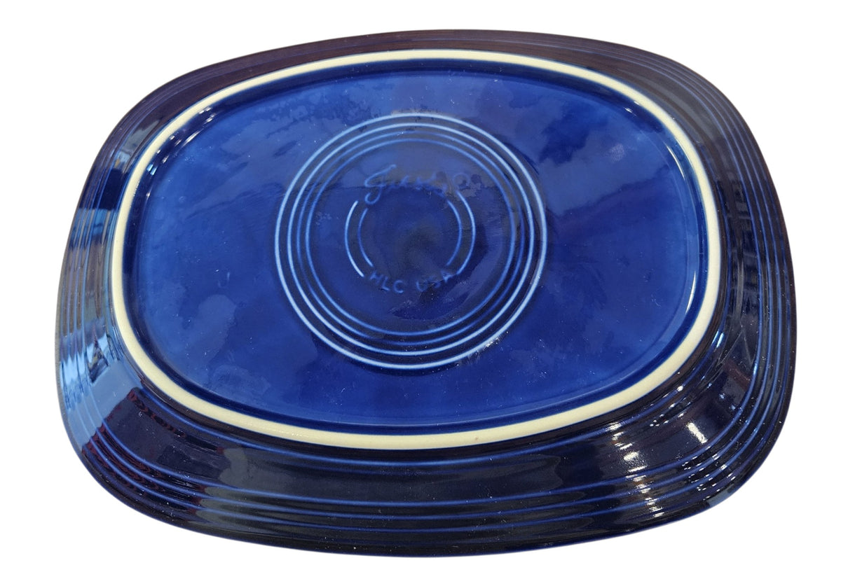 This is Fiesta fiestware Rectangular Platter featuring the Skull & Vine decal on twilight. Lead free, post 1986,  retired decal, retired color, Halloween

