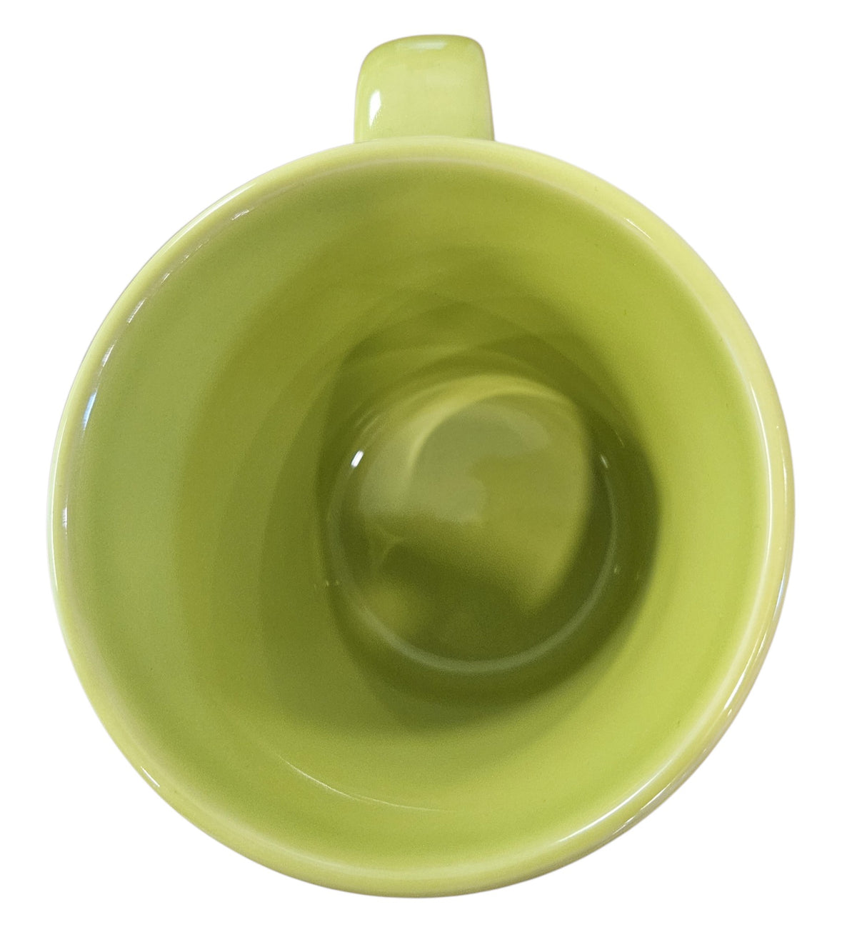 This is a Fiesta fiestaware Tapered Mug featuring the Trio of Boo Cats decal on Lemongrass. Lead free, Post 1986 retired decal, retired color, Halloween
