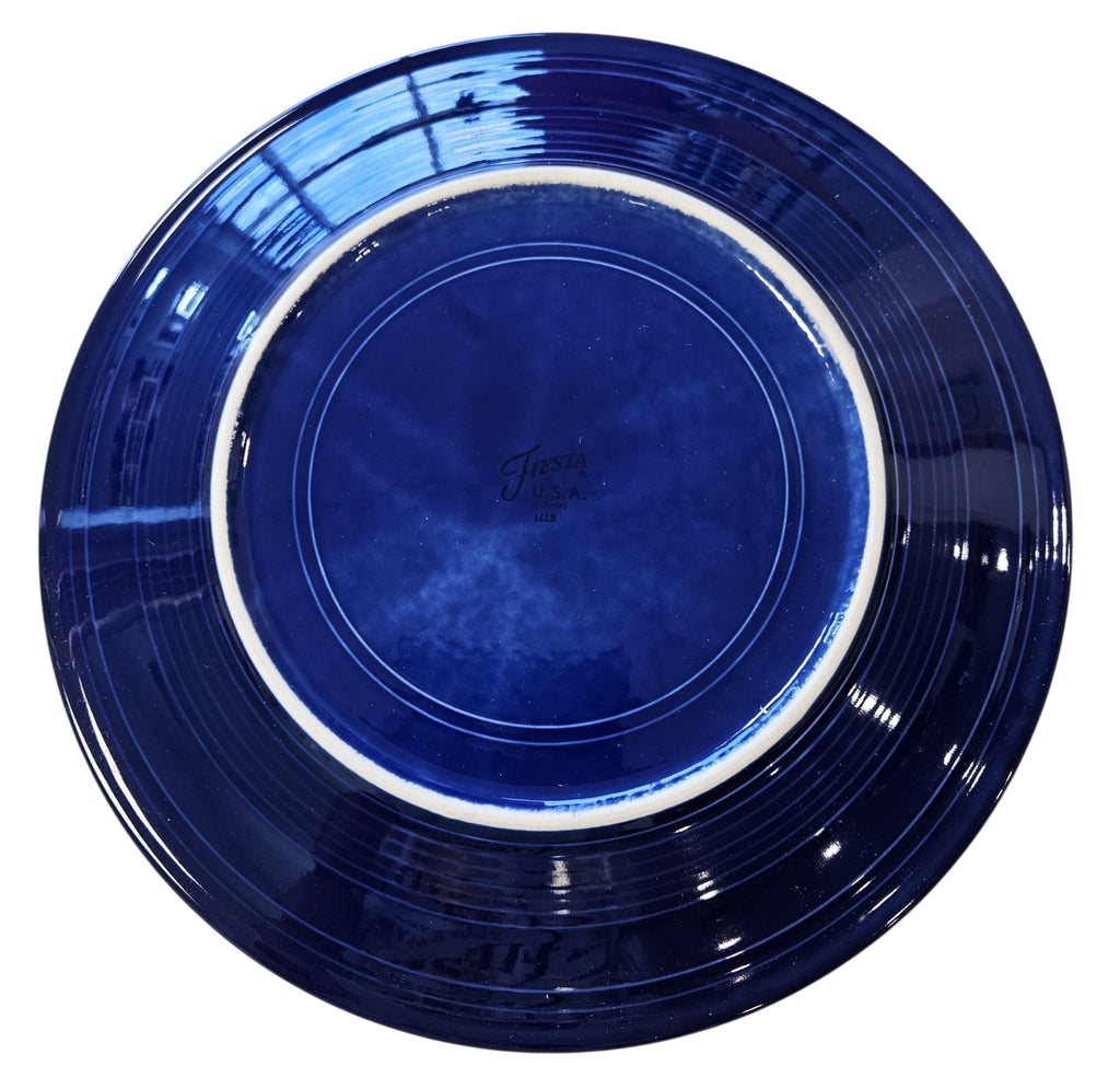 This is Fiesta fiestware Classic Chop Plate featuring the Skull & Vine center decal on twilight. Lead free, post 1986,  retired decal, retired color, Halloween
