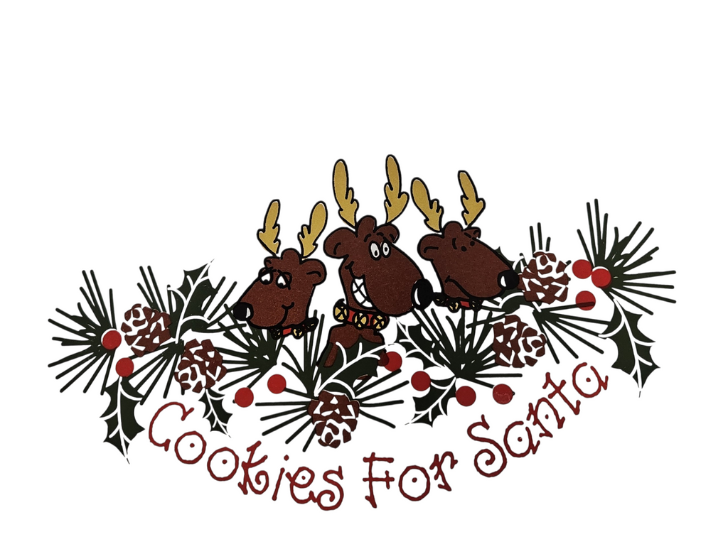 This is a Fiesta Fiestaware Welled Snack Plate and Cup featuring Betty Crocker's original Cookies for Santa Reindeer decal on White. Post 1986, Lead-free, Decorated, Retired Decal, Christmas. The set went under General Release after Betty Crocker shut down their catalog.
