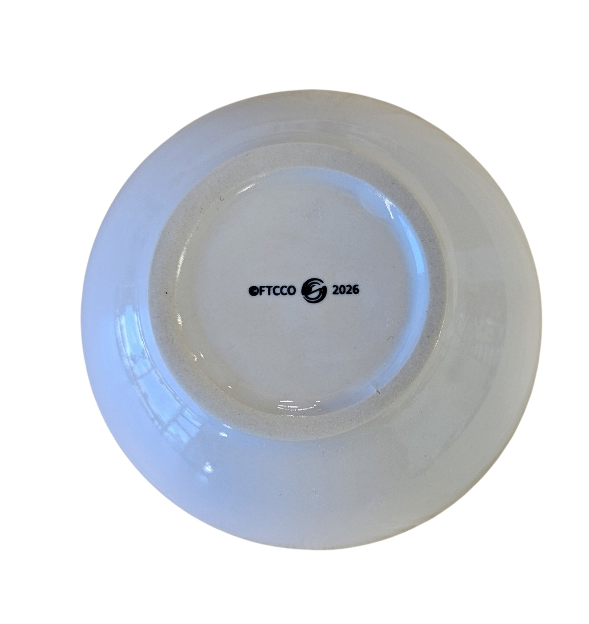 This is a Fiesta Fiestaware Mini Pinch Bowl featuring FTCCO's Peppermint decal on White. Post 1986, Lead-free, Decorated, Christmas, Original Betty Crocker Peppermint decal brought back to life by FTCCO.
