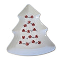 This is a Fiesta Fiestaware Tree Shaped Plate featuring FTCCO's Peppermint decal on White. Post 1986, Lead-free, Decorated, Christmas, Original Betty Crocker Peppermint decal brought back to life by FTCCO.

