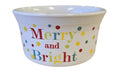 This is a Fiesta Fiestaware Ramekin featuring the Merry and Bright decal on White. Post 1986, Lead-free, Decorated, Christmas
