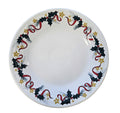 This is a Fiesta Fiestaware Classic Luncheon Plate featuring Dillard's Holly and Stars decal on White. Post 1986, Lead-free, Decorated, Retired Decal, Christmas
