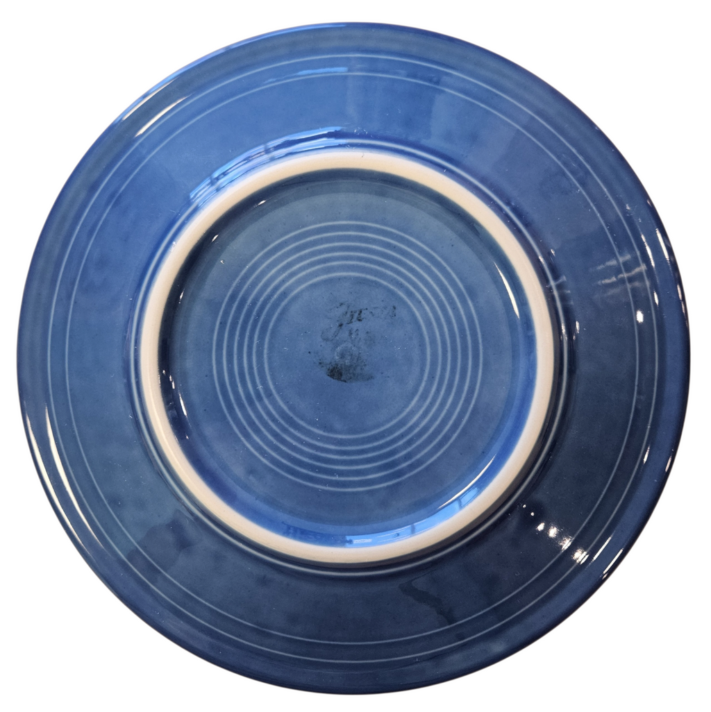 This is a Fiesta Fiestaware Snowflake Embossed Classic Luncheon Plate in Lapis. Post 1986, Lead-free, Christmas, Tree
