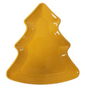 This is a Fiesta Fiestaware Tree Shaped Plate in Butterscotch. Post 1986, Lead-free, Christmas, Tree
