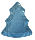 This is a Fiesta Fiestaware Tree Shaped Plate in Turquoise. Post 1986, Lead-free, Christmas, Tree
