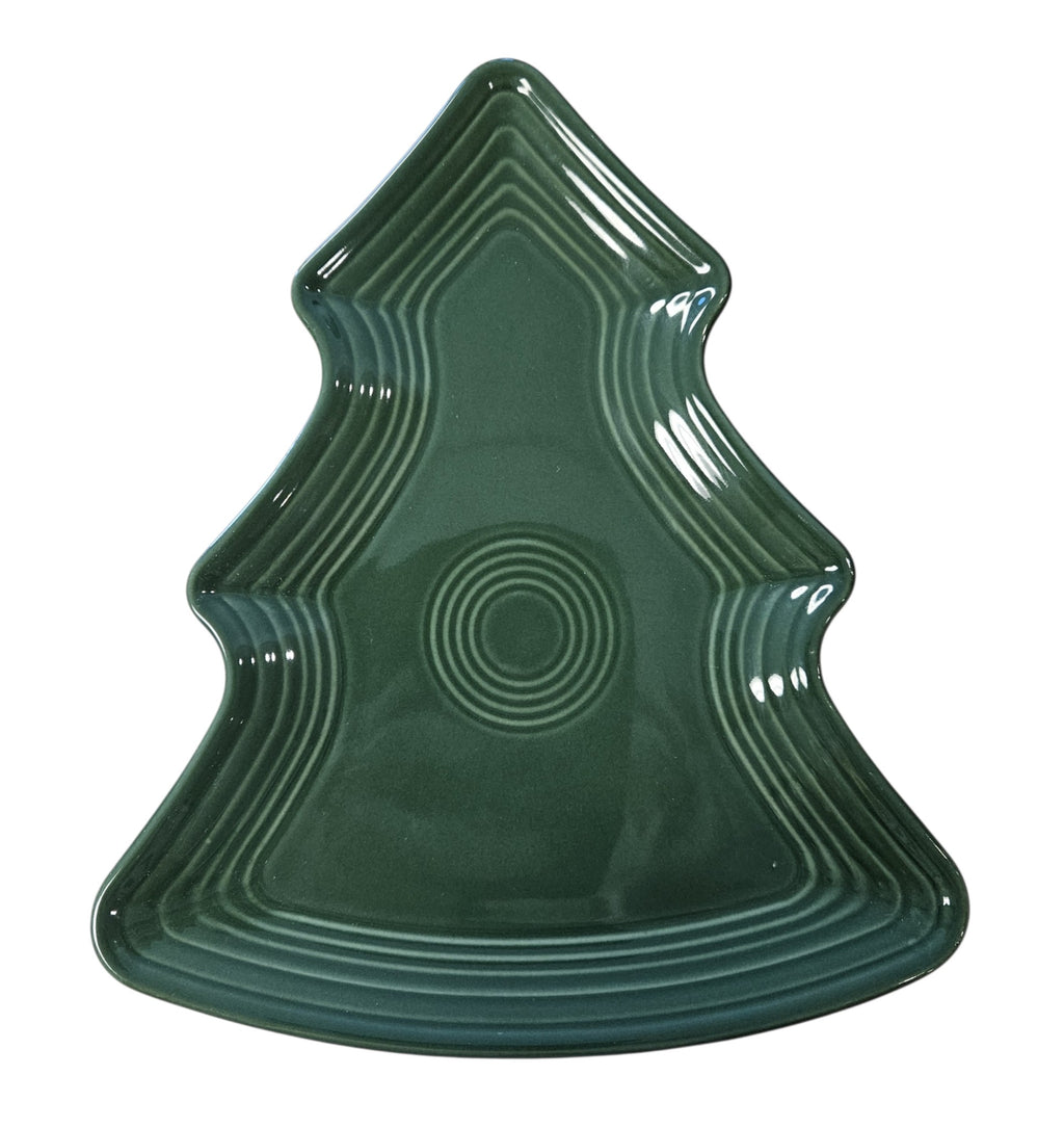 This is a Fiesta Fiestaware Tree Shaped Plate in Jade. Post 1986, Lead-free, Christmas, Tree
