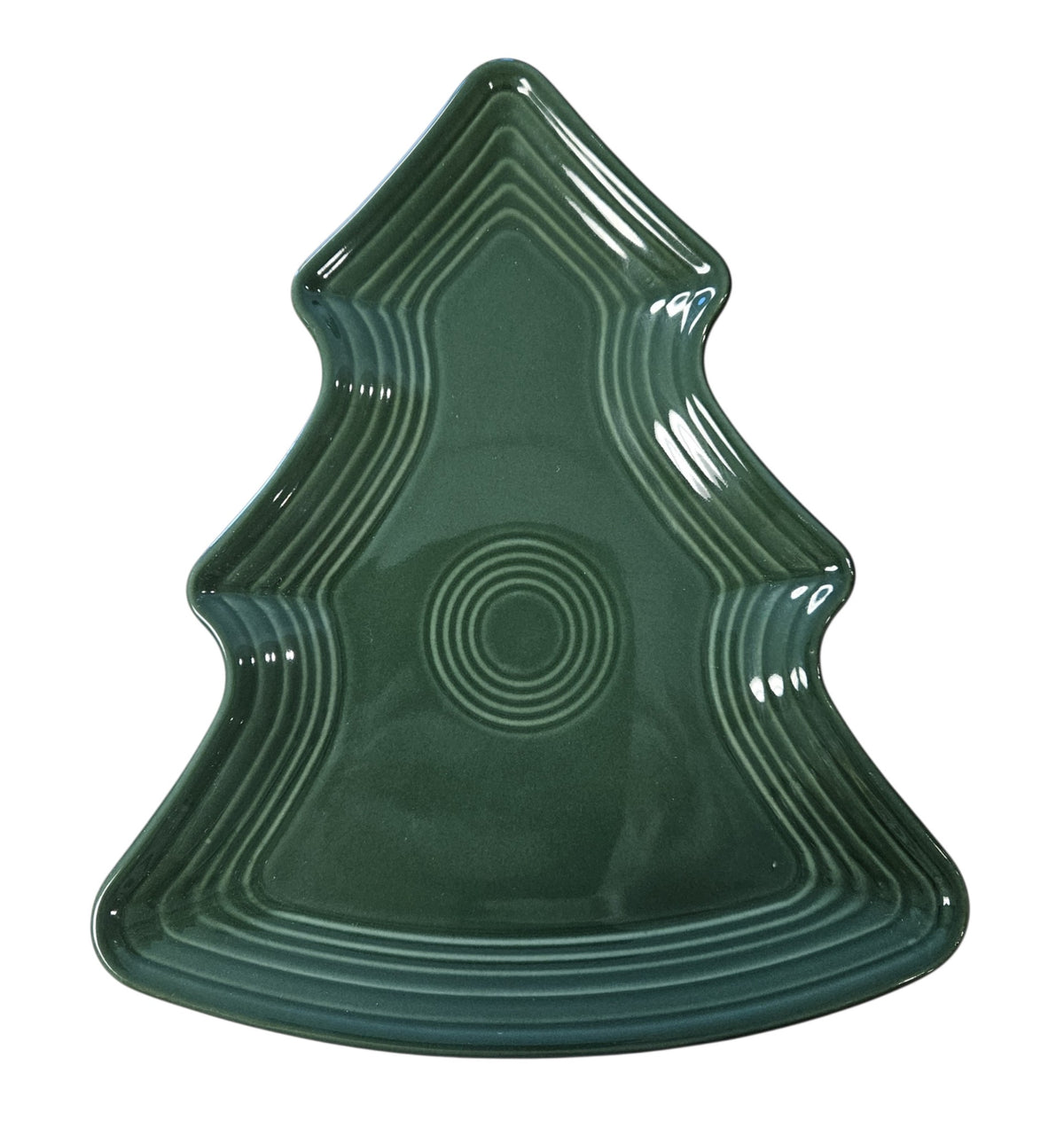This is a Fiesta Fiestaware Tree Shaped Plate in Jade. Post 1986, Lead-free, Christmas, Tree
