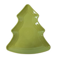 This is a Fiesta Fiestaware Tree Shaped Plate in Lemongrass. Post 1986, Lead-free, Christmas, Tree
